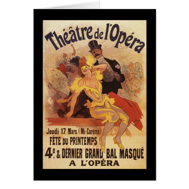 4:e Boll vid Theater de l'Opera Hälsningskort (Framsidan)