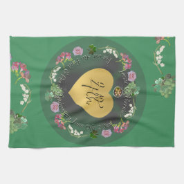 4:e Bröllop-årsdagen för frukt-Blommigten Kökshandduk