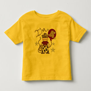4:e Cowboy Birthday Tshirts och Gifts