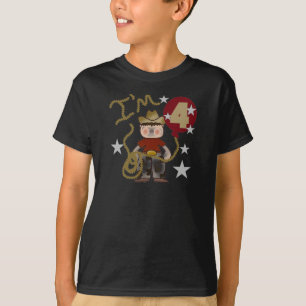4:e Cowboy Birthday Tshirts och Gifts