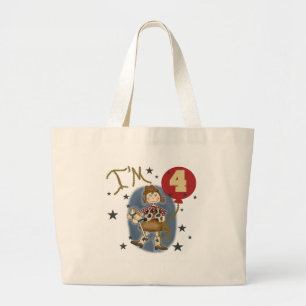 4:e Cowgirl Birthday Tshirts and Gifts Jumbo Tygkasse