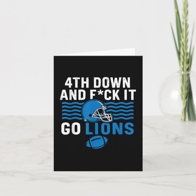 4:e Down Och Fk Det Go Lions  Kort (Framsida)