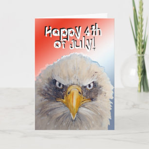 4:e fjärde juli Patriotic Tack for Service Kort
