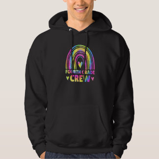 4:e Fjärde Klass Besättning Lärare Tie Dye Tillbak Hoodie