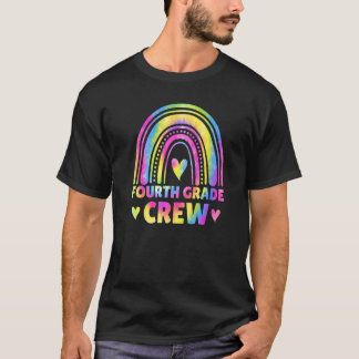4:e Fjärde Klass Besättning Lärare Tie Dye Tillbak T Shirt