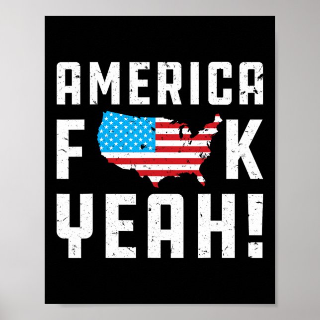 4:e gången Amerika ja Funny Gift Poster (Framsidan)