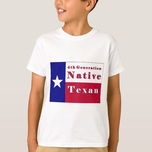 4:e Generation Native Texan Flagga Tröja (Framsida)