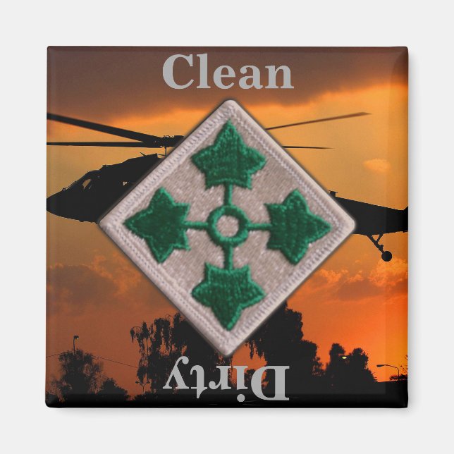 4:e ID infantry division vietnam iraq krig-veterin Magnet (Framsidan)