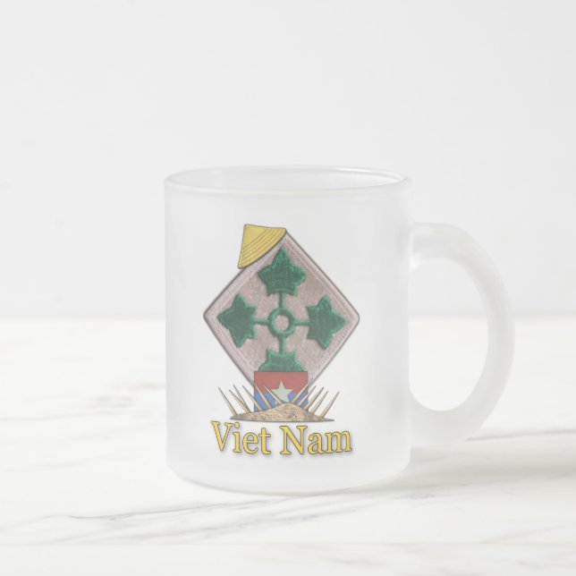 4:e INF DIV Infantry Division Vietnam Krig Frostad Glasmugg (Höger)