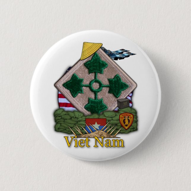 4:e infanteridivision vietnam krig-vets Button Knapp (Framsida)