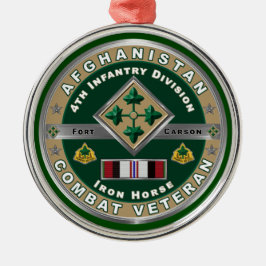 4:e infanteridivisionen Afghanistan Veteran Julgransprydnad Metall