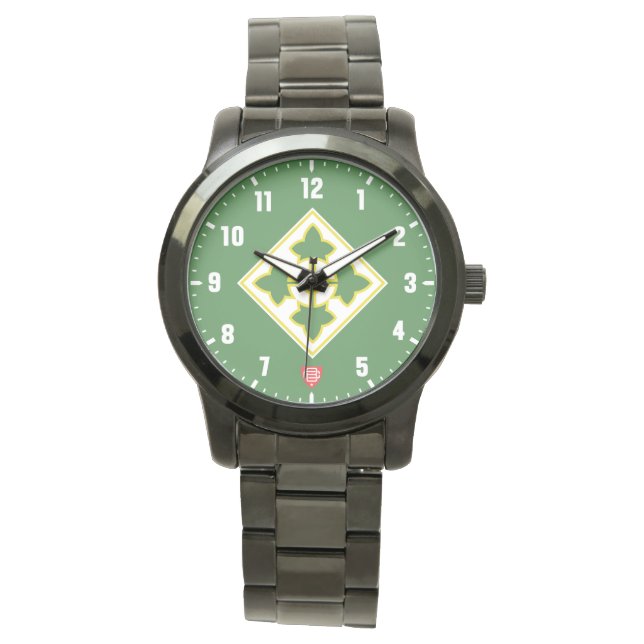 4:e infanteridivisionen "Ivy" Stainless Steel Armbandsur (Framsida)