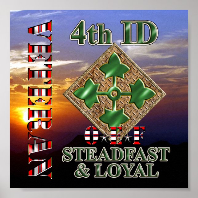 4:e infanteridivisionen OEF Veteran Poster (Framsidan)