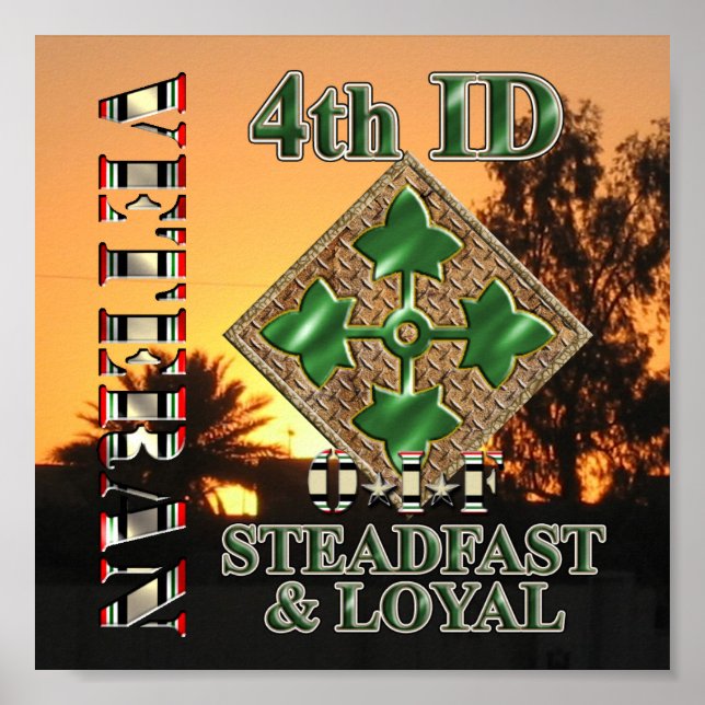 4:e infanteridivisionen OIF Veteran Poster (Framsidan)