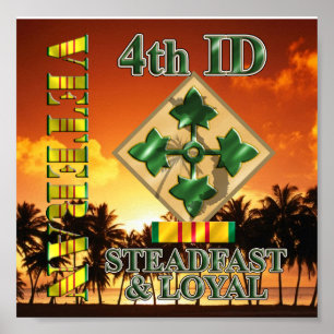 4:e infanteridivisionen Vietnam Veteran Poster