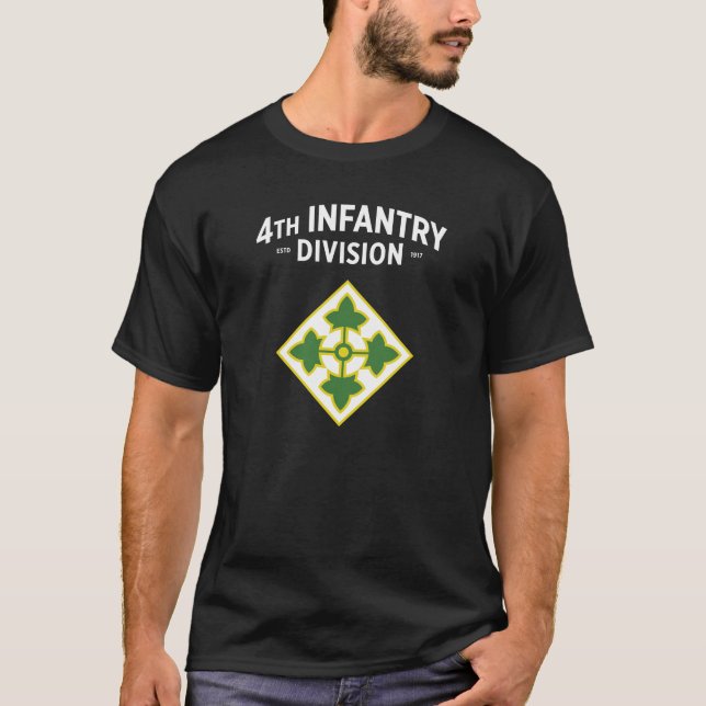 4:e infanteridivisionens emblem t shirt (Framsida)