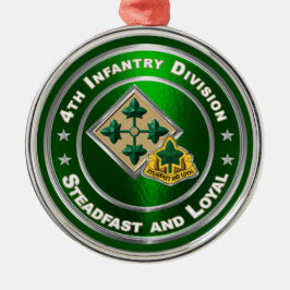 4:e infanteridivisionens jul julgransprydnad metall