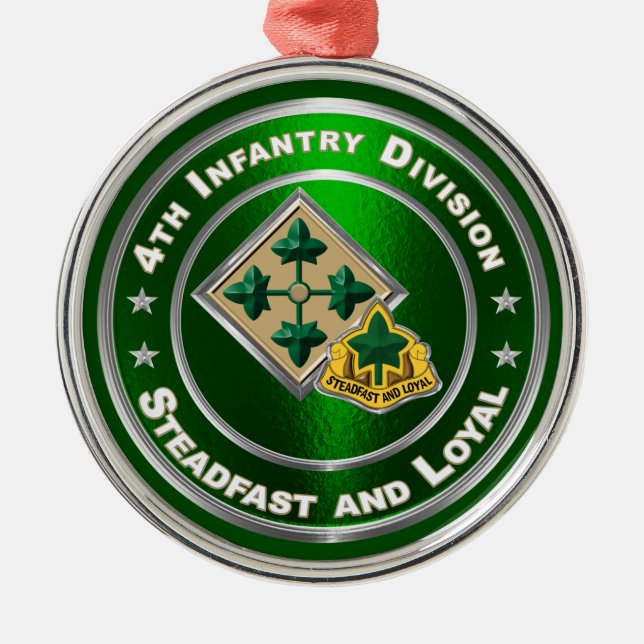 4:e infanteridivisionens jul julgransprydnad metall (Framsidan)