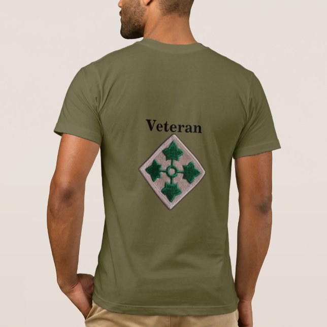 4:e infanteriet Fort Carson veteranveterinär T Shirt (Baksida)