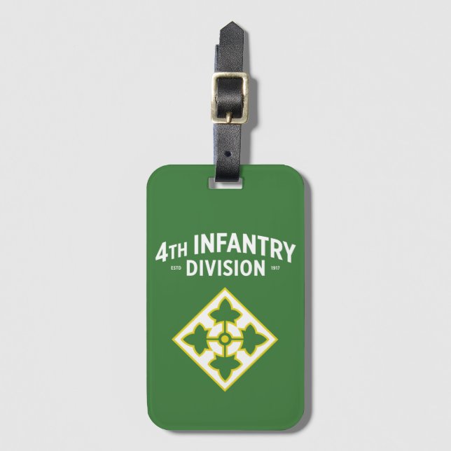 4:e Infantry Division Badge Bagagebricka (Framsida vertikal)