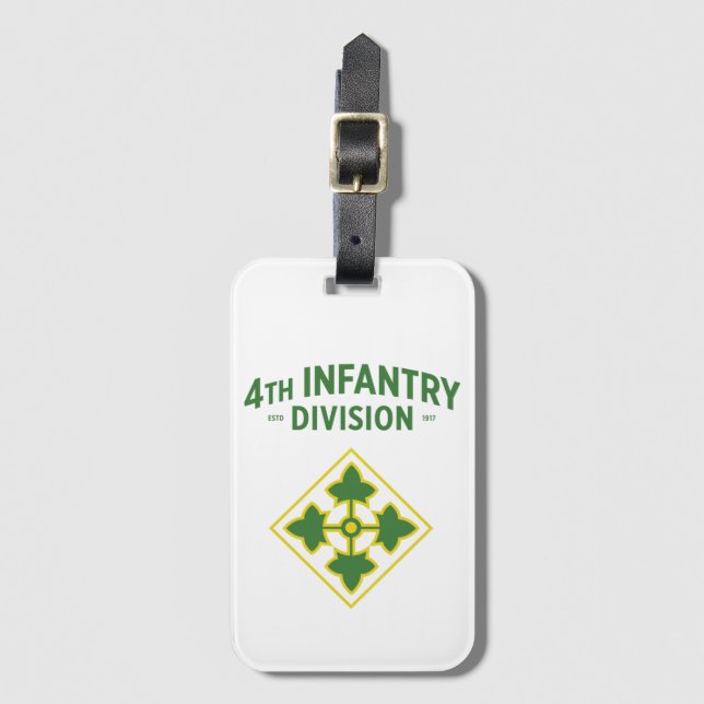 4:e Infantry Division Badge Bagagebricka (Framsida vertikal)