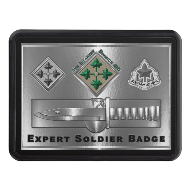 4:e Infantry Division expert Soldier Badge Dragkroksskydd (Framsidan)