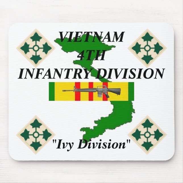 4:e Infantry Vietnam Mousepad Musmatta (Framsidan)