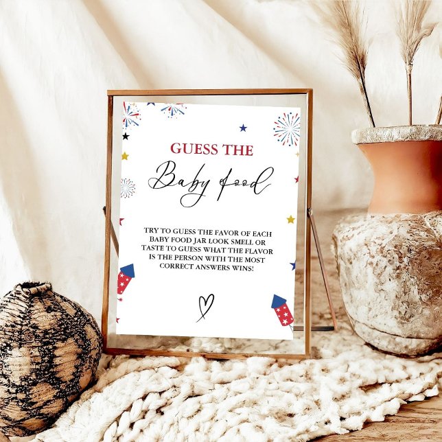 4:e jjuli Gissa Baby Baby Shower Game Poster (Skapare uppladdad)