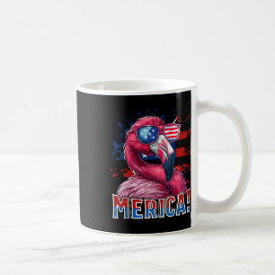 4:e juli 2010 Merica Flamingo American Flagga Kids Kaffemugg