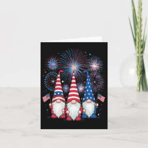 4:e juli 2024 Patriotiska Tomtar Rolig Amerikansk Kort