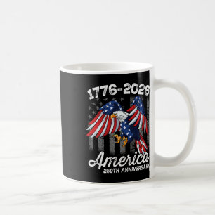 4:e juli 250-årsdagen 1776-2026 kaffemugg