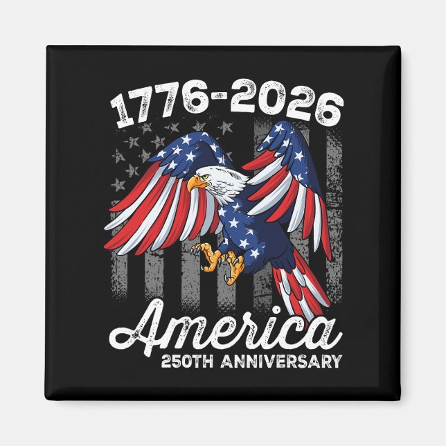 4:e juli 250-årsdagen 1776-2026 magnet (Framsidan)