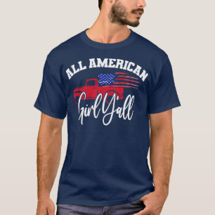 4:e juli Alla American Girl Independence day Sum T Shirt