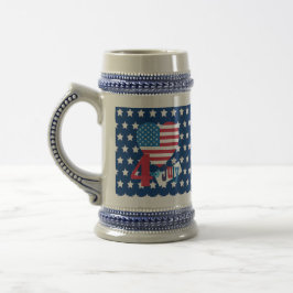 4:e juli American USA flagga Heart Flagga Firework Sejdel