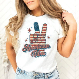 4:e juli: American Vibes Vintage Peace T Shirt
