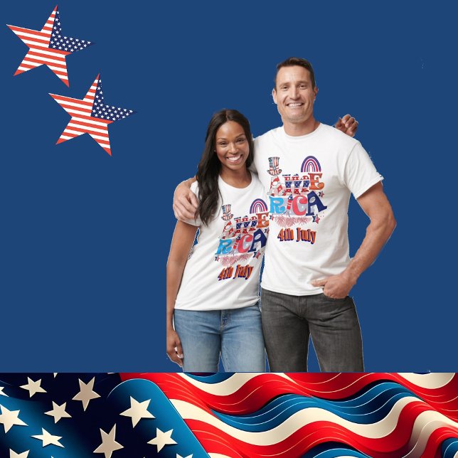 4:e juli Amerika Independence day Star Firecracker T Shirt (4th July America Independence Day Star Firecracker T-Shirt)