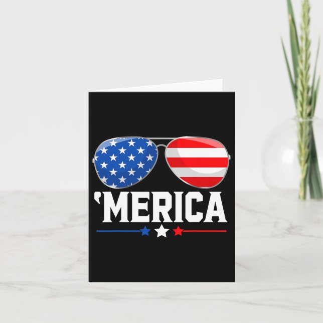 4:e juli Amerika Independence day USA flagga Red Kort (Framsida)