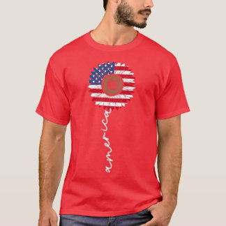 4:e juli Amerika Solros USA Patriotic America T Shirt