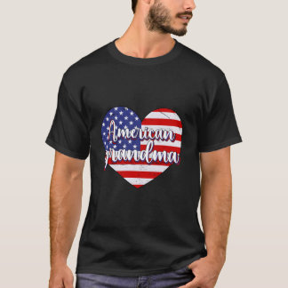 4:e juli amerikansk farmor han amerikanska flaggan t shirt