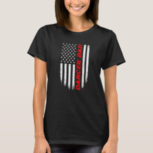 4:e juli amerikansk flaggdansare pappa fars dag t shirt