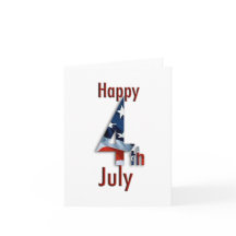 4:e juli amerikanska Flagga Card
