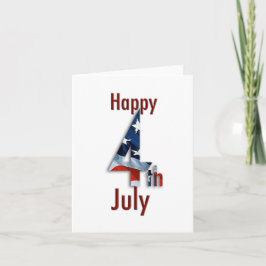 4:e juli amerikanska Flagga Card Kort