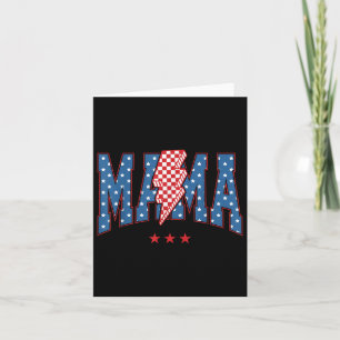 4:e juli amerikanska Flagga Checkered Mamma Lightn Kort