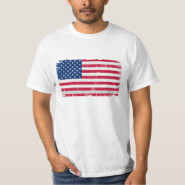 4:e juli Amerikanska Flagga Grunge Independence da T Shirt