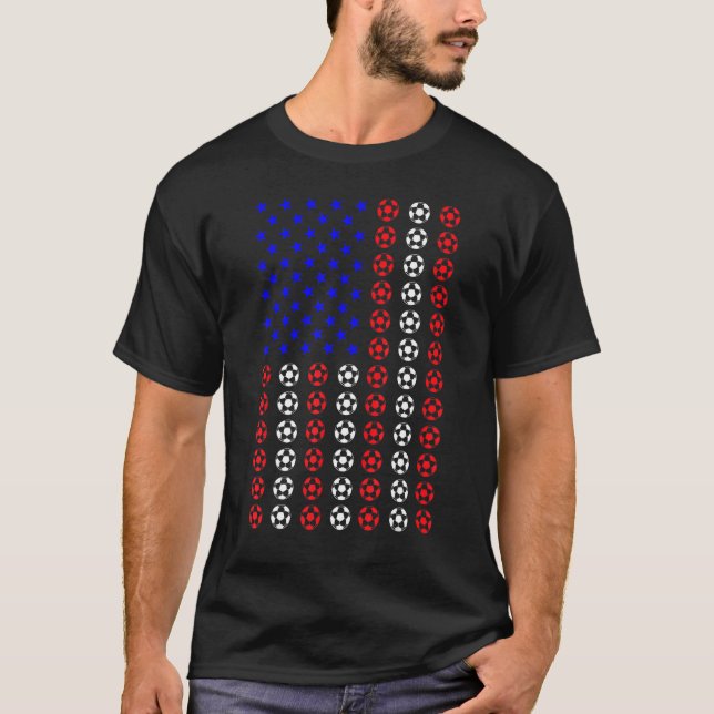 4:e juli: Amerikanska Flagga Patriotic Sp T Shirt (Framsida)