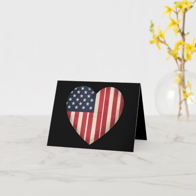 4:e juli Amerikanska Flagga Patriotic USA Star Str Kort (Gul blomma)