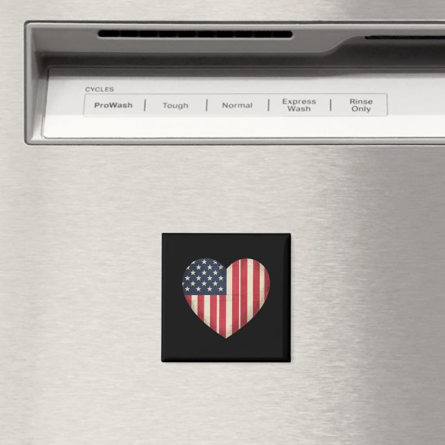 4:e juli Amerikanska Flagga Patriotic USA Star Str Magnet (In Situ (Dishwasher))