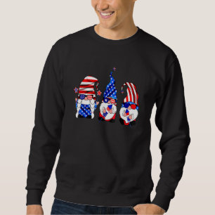 4:e juli Amerikanska Gnomes Sunglass Women Manar G Lång Ärmad Tröja