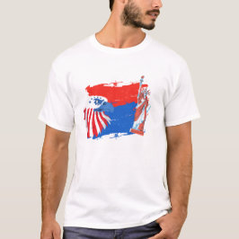 4:e juli Amerikanska spritets frihetseagle T Shirt