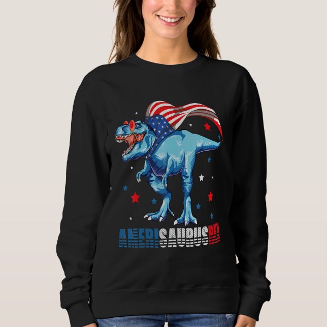 4:e juli: Amerisaurus Rex Patriotic T Shirt (Framsida)